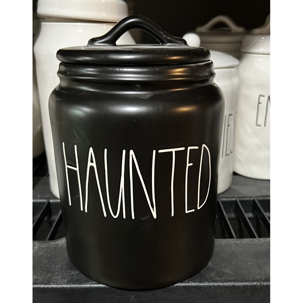 Rae Dunn Haunted Halloween New Black 2019 Canister